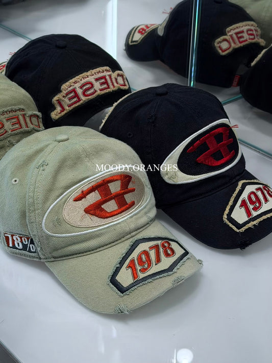 Diesel Baseball Cap with Embroidered Patches