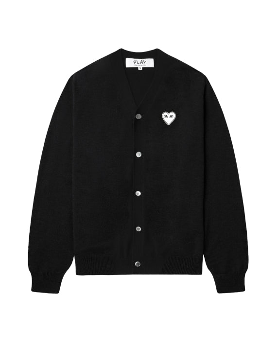 COMME des GARÇONS PLAY Heart Cardigan - Black