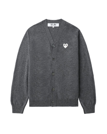COMME des GARÇONS PLAY Heart Cardigan - Grey
