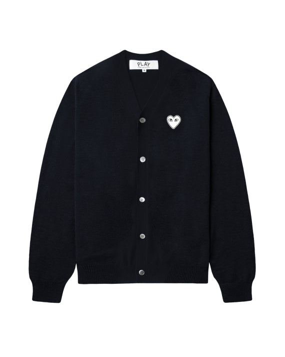 COMME des GARÇONS PLAY Heart Cardigan - Navy Blue
