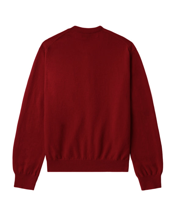 COMME des GARÇONS PLAY Rhinestone Logo Cardigan - Brick Red