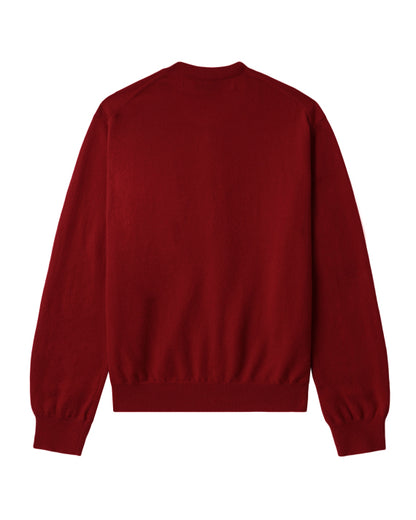 COMME des GARÇONS PLAY Rhinestone Logo Cardigan - Brick Red