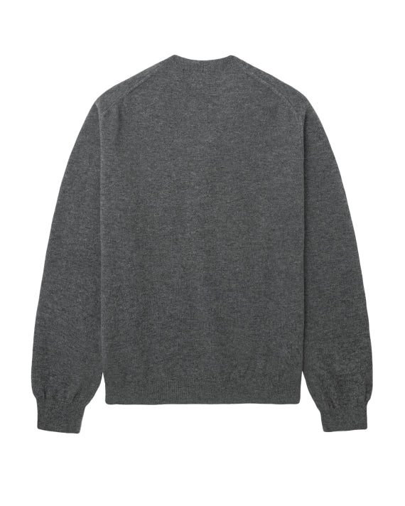 COMME des GARÇONS PLAY Rhinestone Logo Cardigan - Dark Grey