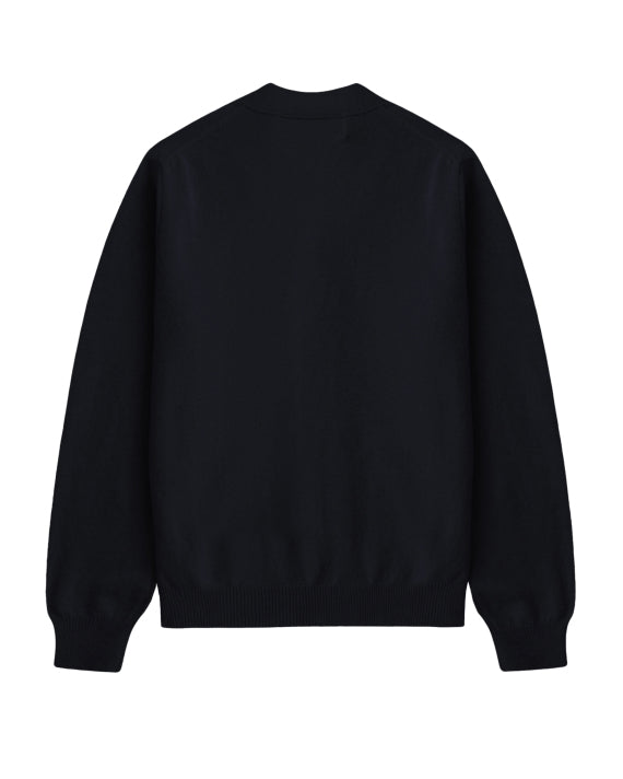 COMME des GARÇONS PLAY Rhinestone Logo Cardigan - Navy Blue