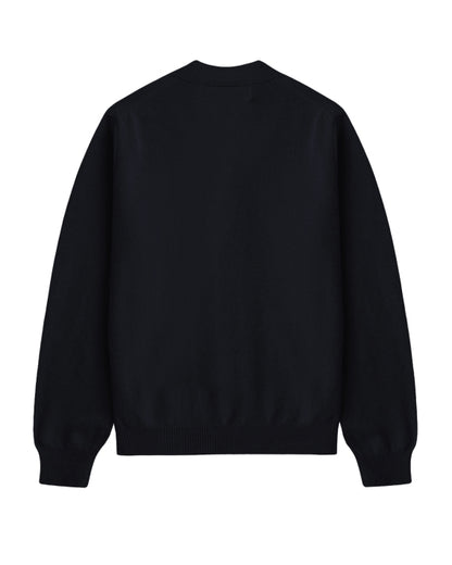 COMME des GARÇONS PLAY Rhinestone Logo Cardigan - Navy Blue