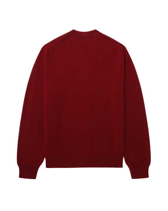 COMME des GARÇONS PLAY Rhinestone Logo Cardigan - Brick Red
