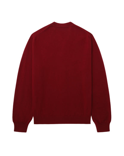 COMME des GARÇONS PLAY Rhinestone Logo Cardigan - Brick Red