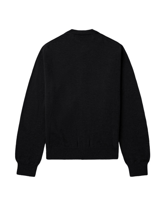 COMME des GARÇONS PLAY Rhinestone Logo Cardigan - Black
