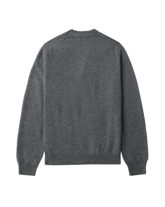 COMME des GARÇONS PLAY Rhinestone Logo Cardigan - Dark Grey