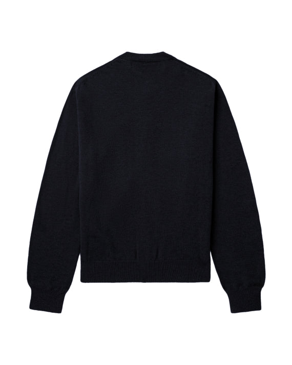 COMME des GARÇONS PLAY Rhinestone Logo Cardigan - Navy Blue