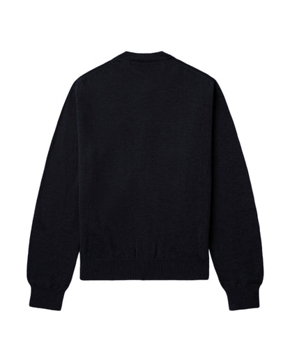 COMME des GARÇONS PLAY Rhinestone Logo Cardigan - Navy Blue