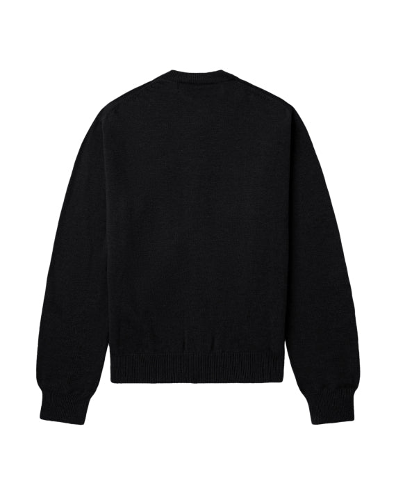PLAY COMME des GARÇONS Pink emblem lambswool sweater - Black