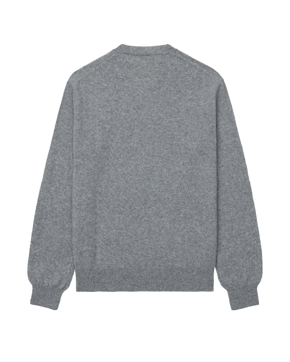 PLAY COMME des GARÇONS Pink emblem lambswool sweater - Grey