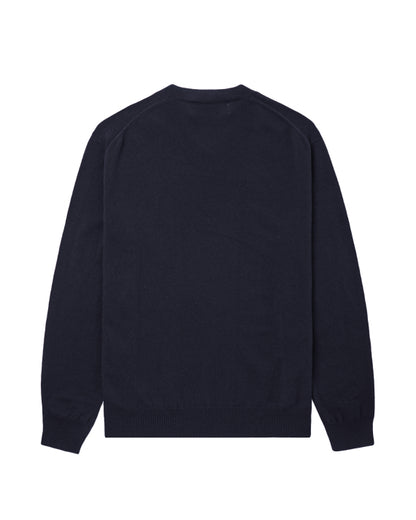COMME des GARÇONS PLAY Rhinestone Logo Sweater - Navy Blue