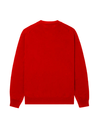 COMME des GARÇONS PLAY Rhinestone Logo Sweater - Red