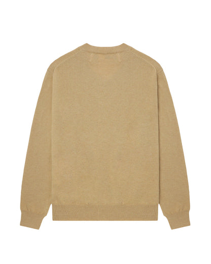 COMME des GARÇONS PLAY Rhinestone Logo Sweater - Beige