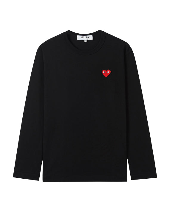 COMME des GARÇONS PLAY Heart Crew Neck Tee - Black