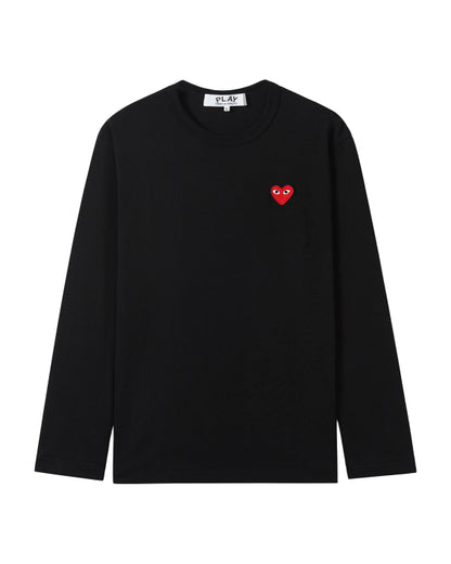 COMME des GARÇONS PLAY Heart Crew Neck Tee - Black