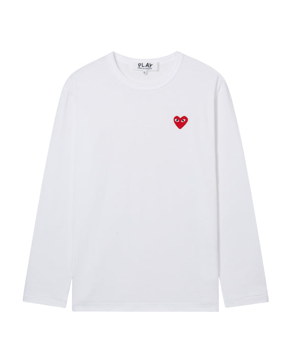 COMME des GARÇONS PLAY Heart Crew Neck Tee - White