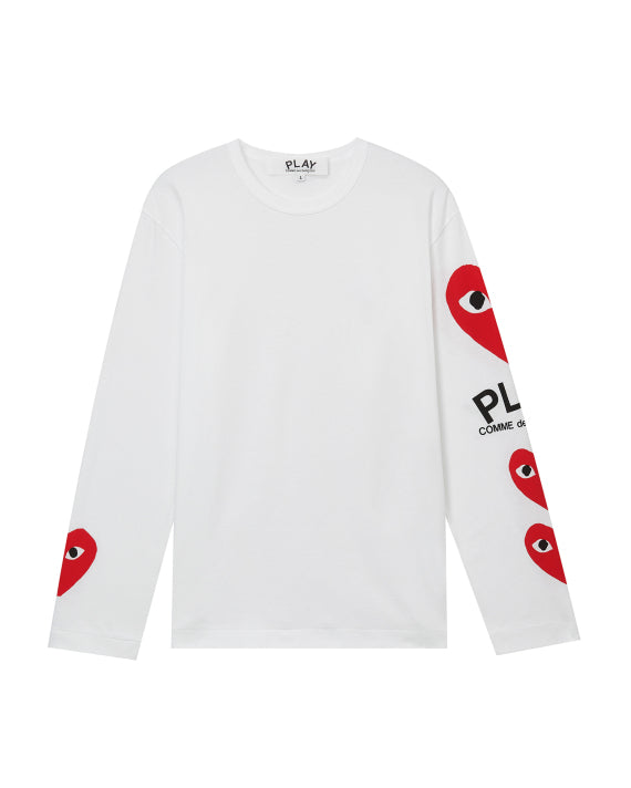 COMME des GARÇONS PLAY Heart Logo Tee - White