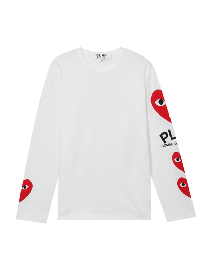 COMME des GARÇONS PLAY Heart Logo Tee - White