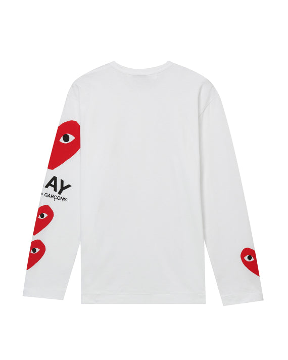 COMME des GARÇONS PLAY Heart Logo Tee - White