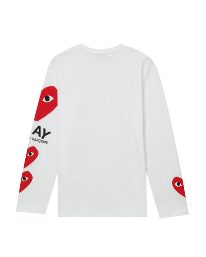 COMME des GARÇONS PLAY Heart Logo Tee - White
