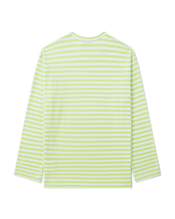 COMME des GARÇONS PLAY Heart Striped Tee - Light Green