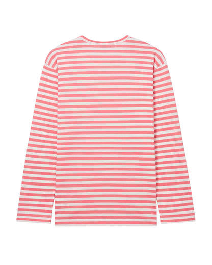 COMME des GARÇONS PLAY Heart Striped Tee - Pink