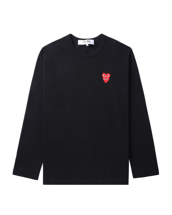 COMME des GARÇONS PLAY Stacked Heart Tee - Black