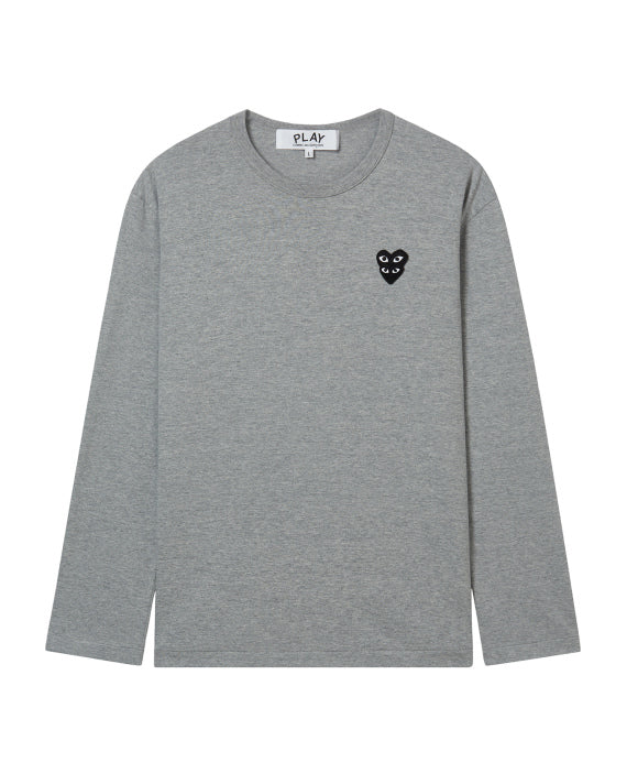 COMME des GARÇONS PLAY Double Heart Tee - Grey