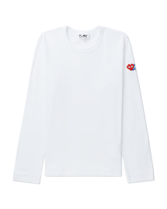 COMME des GARÇONS PLAY X Invader Long-Sleeve Tee - White