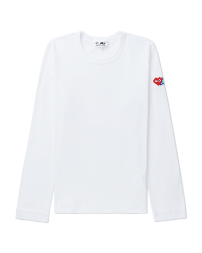 COMME des GARÇONS PLAY X Invader Long-Sleeve Tee - White