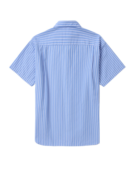 COMME des GARÇONS PLAY Striped Short Sleeve Shirt - Lake Blue