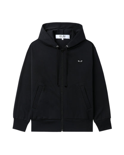 COMME des GARÇONS PLAY Logo Embroidered Zip-Up Jacket - Black