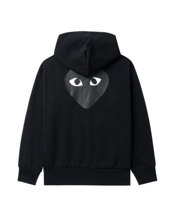 COMME des GARÇONS PLAY Logo Embroidered Zip-Up Jacket - Black