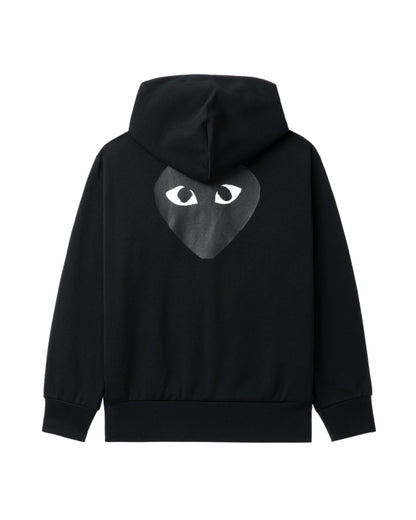 COMME des GARÇONS PLAY Logo Embroidered Zip-Up Jacket - Black