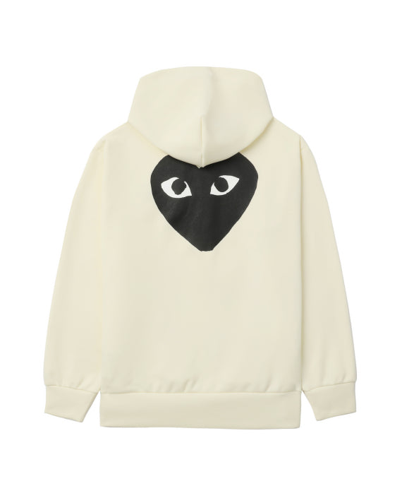 COMME des GARÇONS PLAY Logo Embroidered Zip-Up Jacket - White