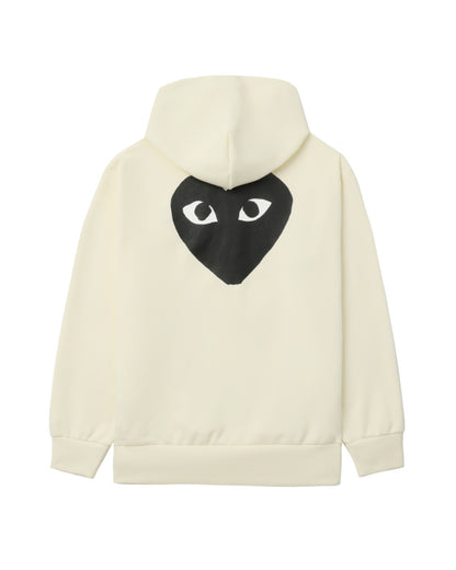 COMME des GARÇONS PLAY Logo Embroidered Zip-Up Jacket - White
