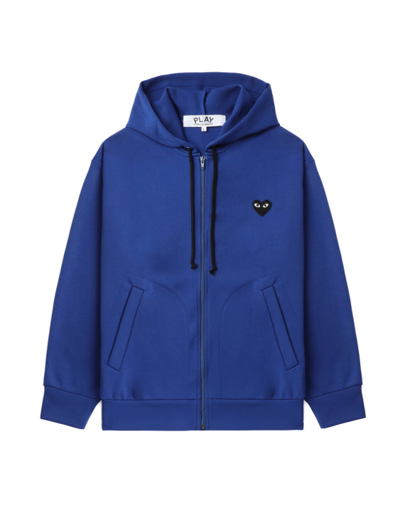 COMME des GARÇONS PLAY Logo Embroidered Zip-Up Jacket - Blue