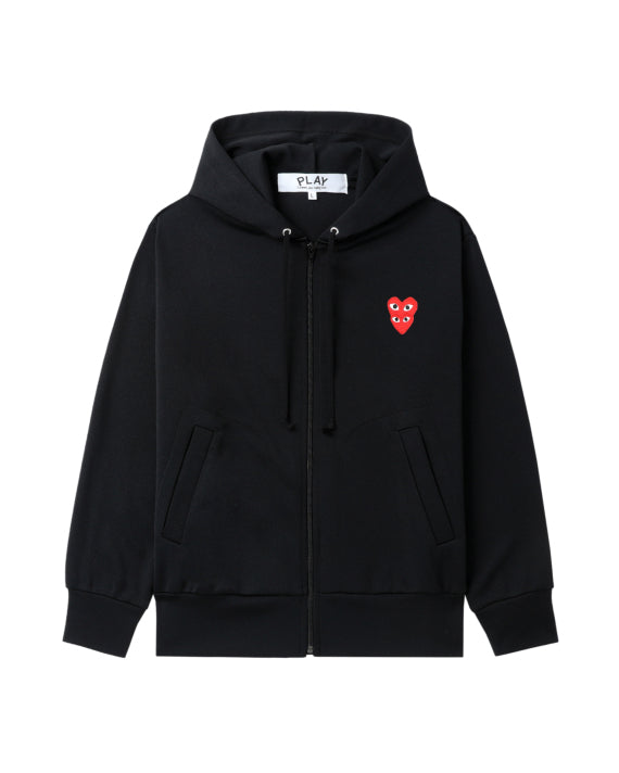 COMME des GARÇONS PLAY Merged Heart Emblem Hoodie - Black