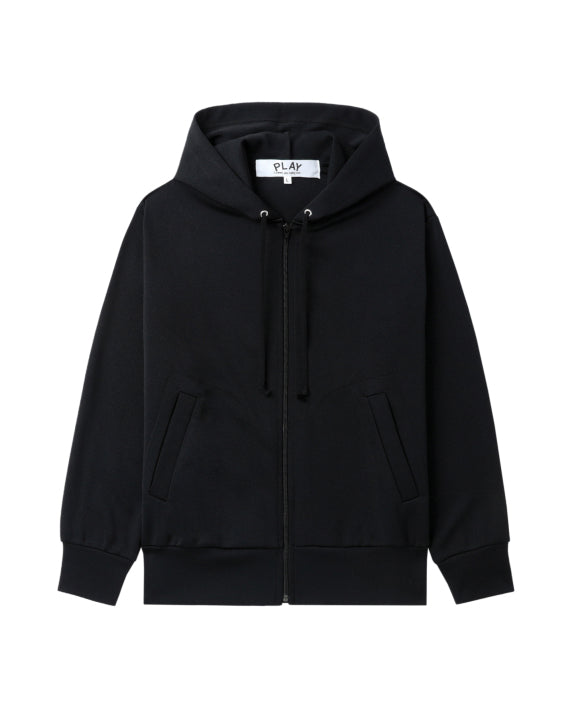 COMME des GARÇONS PLAY Heart Emblem Zip-Up Hoodie - Black