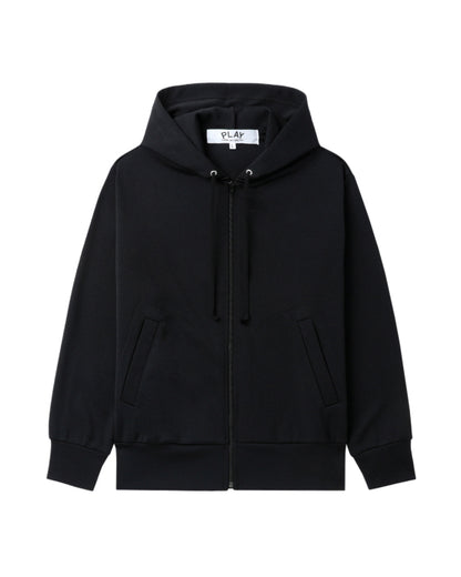 COMME des GARÇONS PLAY Heart Emblem Zip-Up Hoodie - Black