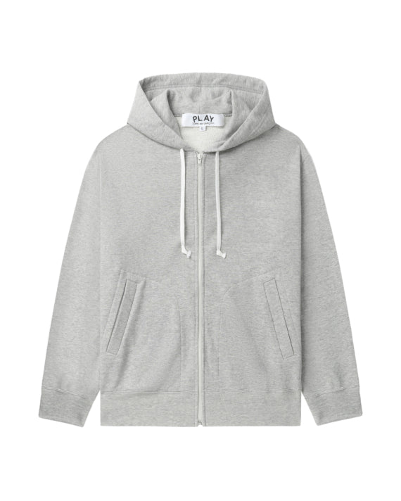 COMME des GARÇONS PLAY Heart Emblem Zip-Up Hoodie - Grey