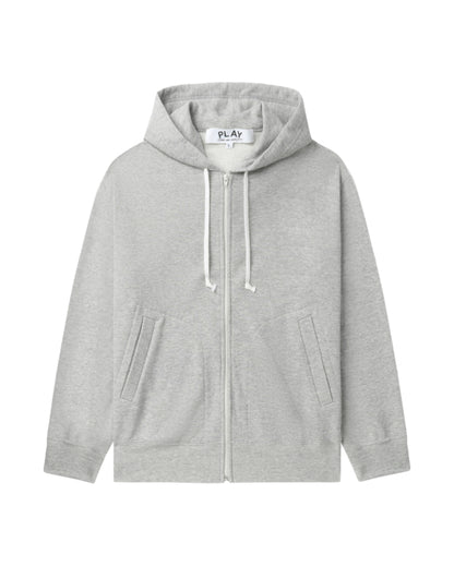 COMME des GARÇONS PLAY Heart Emblem Zip-Up Hoodie - Grey