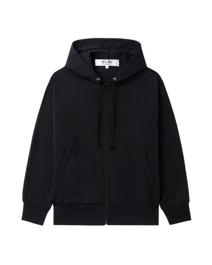 COMME des GARÇONS PLAY Heart Emblem Zip-Up Hoodie - Black