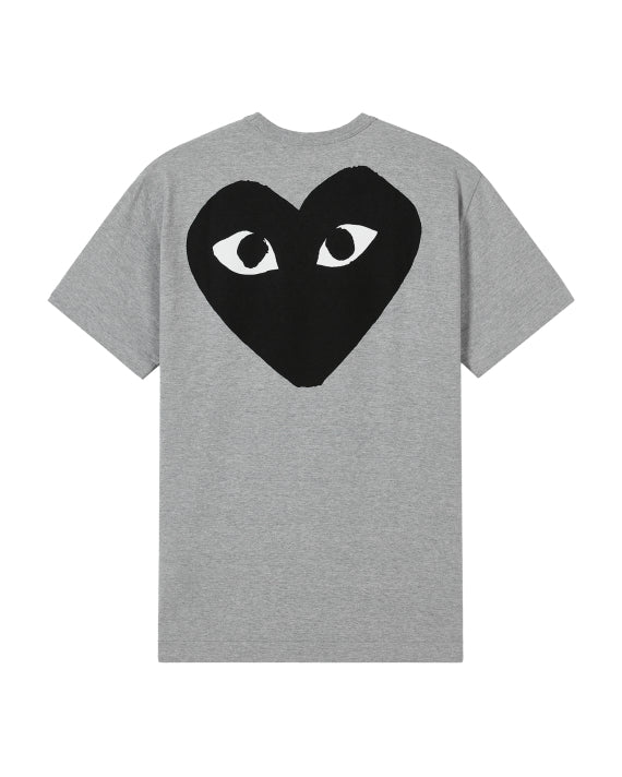 COMME des GARÇONS PLAY Heart Back Logo Tee - Grey