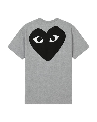 COMME des GARÇONS PLAY Heart Back Logo Tee - Grey