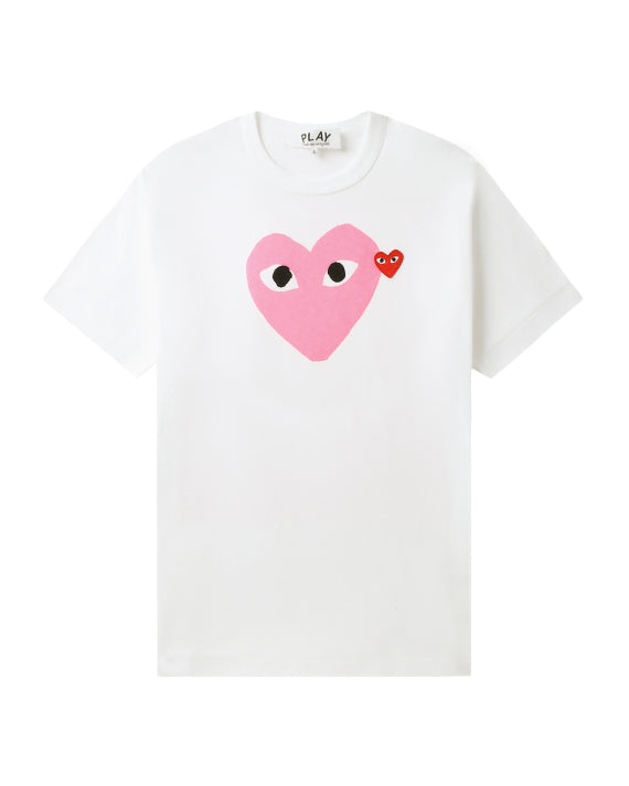 COMME des GARÇONS PLAY Heart Logo Tee - Pink