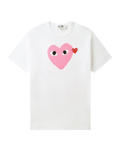 COMME des GARÇONS PLAY Heart Logo Tee - Pink